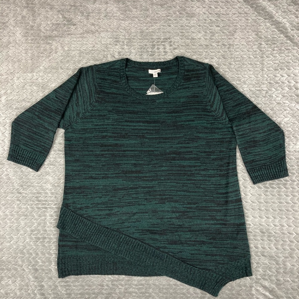 Asymmetrical space-dye sweater